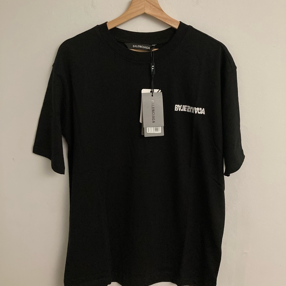 Used Balenciaga t-shirt black embroidered oversized size XX- Large